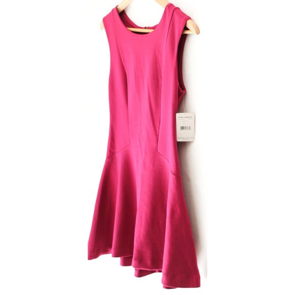 FREE PEOPLE CHA CHA MAGENTA SKATER MINI DRESS - Picture 3 of 6